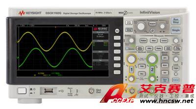 keysight是德 DSOX1102G 示波器：70/100 MHz，2 個模擬通道