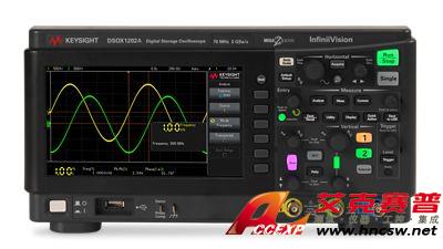 keysight是德 DSOX1202A 示波器：70/100/200 MHz，2 個模擬通道N